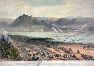 De oversteek van de rivier Chambal door het Brits-Indische leger door Charles Becher Young
