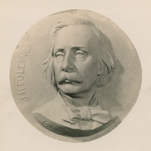 Reliëfsculptuur van beeldhouwer John Henry Foley door Charles Bell Birch