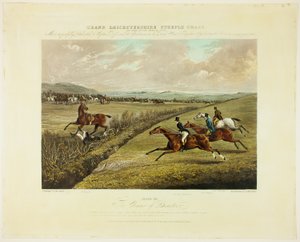 Climax van rampspoed, van Grand Leicestershire Steeplechase door Charles Bentley