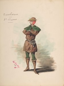Kostuumontwerp voor Touchstone [a], Beschrijvend Blad van Kostuum en Accessoires..., 1889