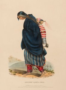 CHIPPEWAY VROUW  KIND, uit Geschiedenis van de Indianenstammen van Noord-Amerika