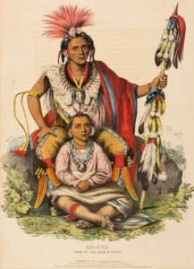 KEOKUK. CHIEF OF THE SACS AND FOXES, uit History of the Indian Tribes of North America.