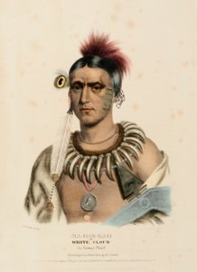 MA-HAS-KAH, uit Geschiedenis van de Indianenstammen van Noord-Amerika door Charles Bird King