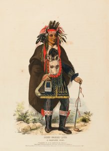 OKEE-MAKEE-QUID. A CHIPPEWAY CHIEF, uit Geschiedenis van de Indianenstammen van Noord-Amerika door Charles Bird King