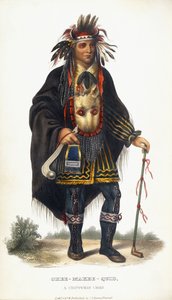 Okee-Makee-Quid, Een Chippeway Hoofd, 1854 door Charles Bird King