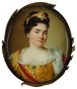 Portret van keizerin Catharina I. 1684-1727, 1717 door Charles Boit