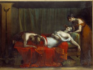 De dood van Cleopatra door Charles Boulanger de (after) Boisfremont