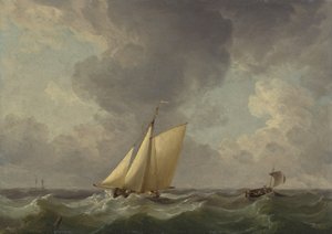 Een snijder in een sterke bries door Charles Brooking