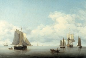 Zeegezicht met schepen, 1743-1759