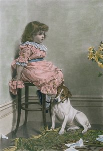 In ongenade, mezzotint door F. Stacpoole, met handkleuring, uitgegeven door Thomas McLean, 1887 door Charles Burton