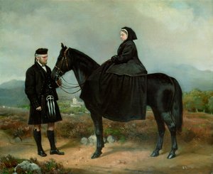 Koningin Victoria (1819-1901) te Paard met John Brown
