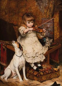 De kleine violist, 1887 door Charles Burton Barber