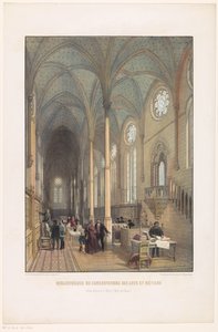 Interieur van de Bibliothèque du conservatoire des arts et métiers