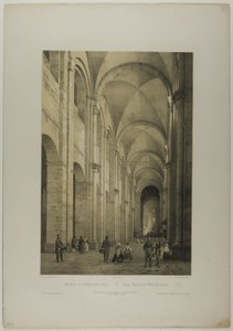 Interieur van de kathedraal van Speyer, plaat elf uit Allemande door Charles Claude Bachelier