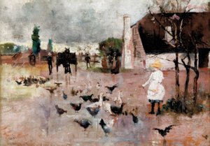 Theetijd door Charles Edward Conder