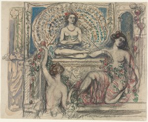 De Troon van de Pauw door Charles Edward Conder
