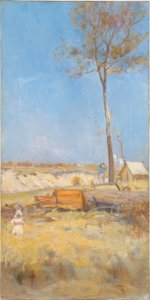 Onder een zuidelijke zon (Houthakkerskamp) door Charles Edward Conder