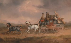 Postkoetsen op de weg: de Louth-London Royal Mail op volle snelheid