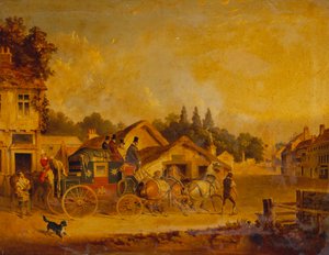 De Aankomst van de York naar Londen Royal Mail door Charles Cooper Henderson