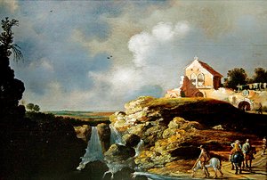 Ruiters in een landschap door Charles Cornelisz de Hooch