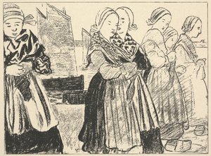 Bretonse Vrouwen (Bretonnes) door Charles Cottet