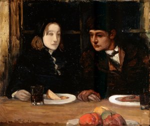 Het Afscheidsdiner, Arbeiders van de Zee, 1897 door Charles Cottet