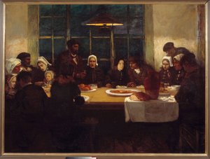 Het afscheidsmaal in het land van de zee door Charles Cottet
