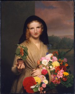 Het bloemenmeisje door Charles Cromwell Ingham