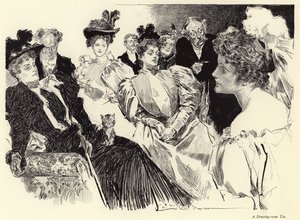 Een Drawing Room Tea door Charles Dana Gibson