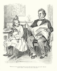 "Tussen jou en mij, Oom Jasper, word je niet vreselijk moe van doen wat je wordt verteld? Wees niet bang om te antwoorden. Ik zal je niet verraden aan Tante Jane"