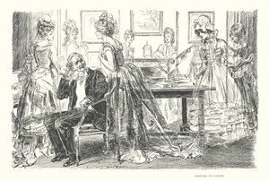 Kerstavond Bezoekers door Charles Dana Gibson