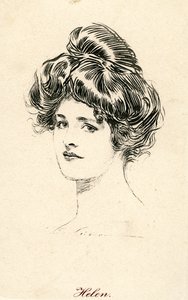 Helen, een Gibson Girl, ca. 1900 door Charles Dana Gibson