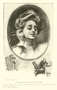 Illustratie voor De Sociale Ladder door Charles Dana Gibson