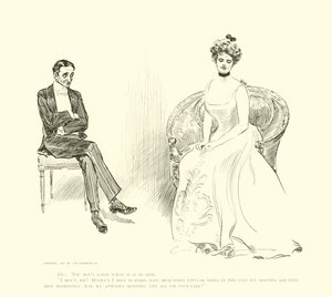 Illustratie voor De Sociale Ladder door Charles Dana Gibson