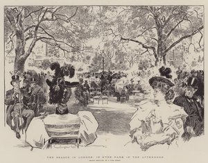Het seizoen in Londen, in Hyde Park in de middag door Charles Dana Gibson