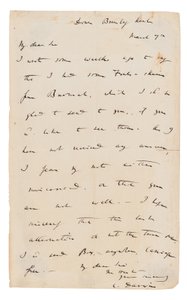 Handtekeningbrief door Charles Darwin