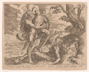 Hercules worstelt met Antaeus