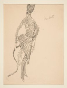 Kostuumtekening: Duivel als dame door Charles Demuth
