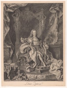 Portret van Lodewijk XV van Frankrijk door Charles Dupuis