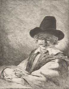 Portret van Zittende Man met Hoed, 1782 door Charles Echard