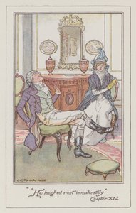 Illustratie voor Sense and Sensibility door Jane Austen (kleur litho) door Charles Edmund Brock