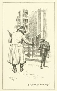 Illustratie voor The Essays of Elia door Charles Lamb (gravure) door Charles Edmund Brock