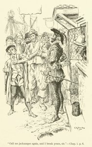 Illustratie voor Westward Ho! door Charles Kingsley (gravure) door Charles Edmund Brock
