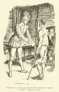Illustratie voor Westward Ho! door Charles Kingsley door Charles Edmund Brock