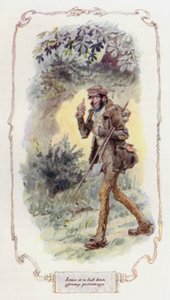 Isaac is een lange, magere, sombere figuur door Charles Edmund Brock