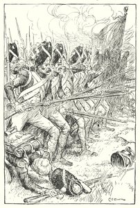 De Franse Garde bij Waterloo door Charles Edmund Brock