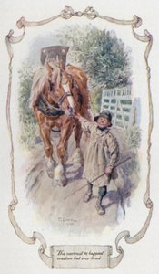 Het vrolijkste en gelukkigste wezen dat ooit heeft geleefd (kleur litho) door Charles Edmund Brock