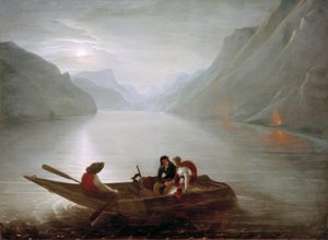 Julie en Saint-Preux op het Meer van Genève door Charles Edouard Crespy Le Prince