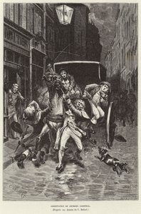 Arrestatie van Georges Cadoudal, Bretonse royalistische opstandeling, Parijs door Charles Edouard Delort