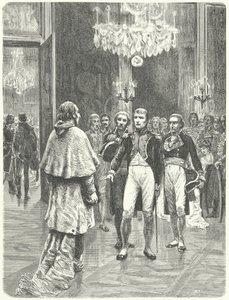 Napoleon ontvangt kardinaal Ercole Consalvi in het Tuilerieënpaleis, Parijs door Charles Edouard Delort